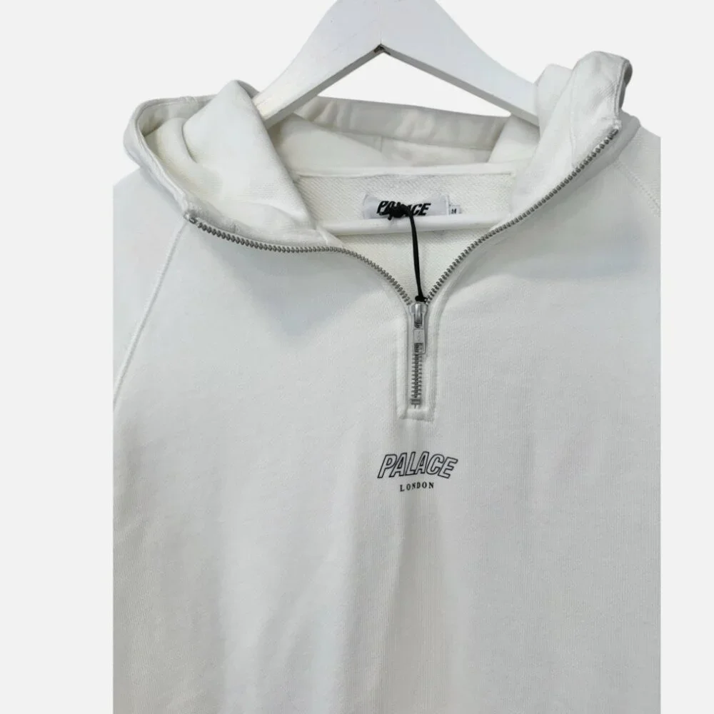Palace London Skateboard NWT Q Zip Spell Out Hoodie White size M